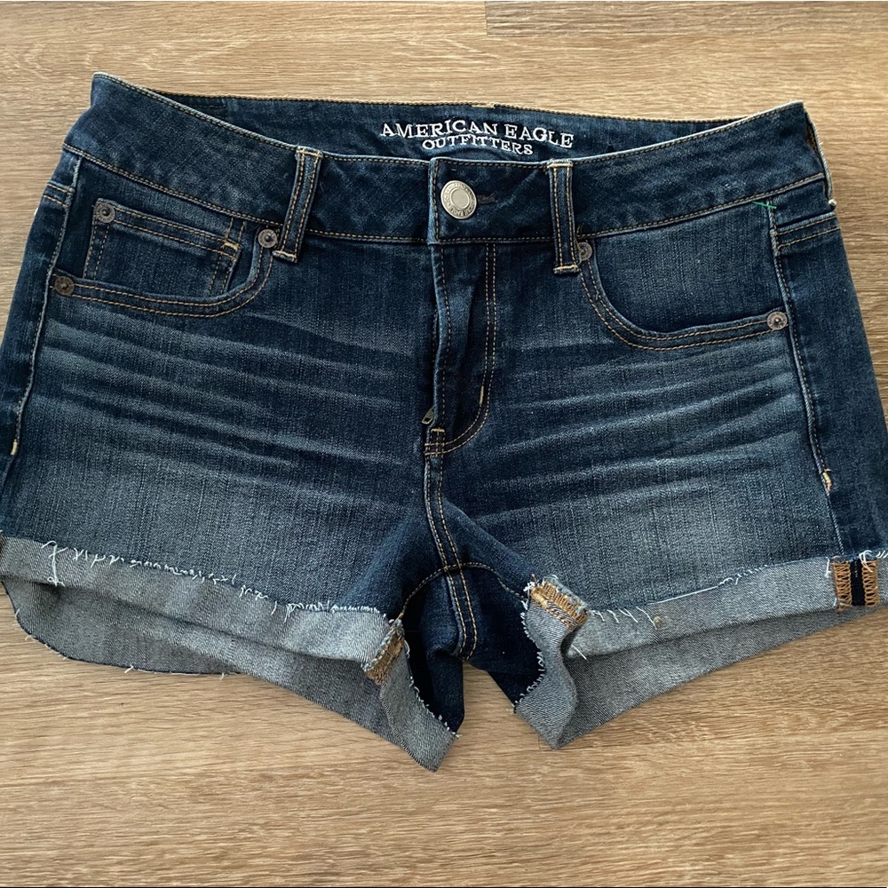 AE denim shorts